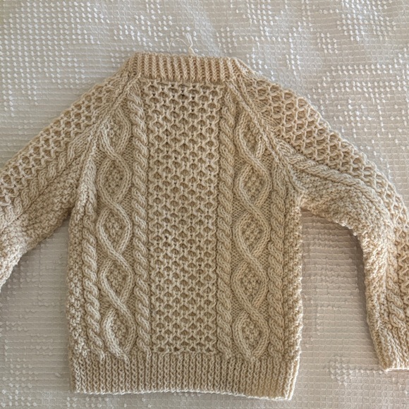 Child’s Cozy Cable Knit Wool Sweater- Vintage Handmade - Picture 11 of 12